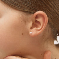 Pink Tone Pearl Earring