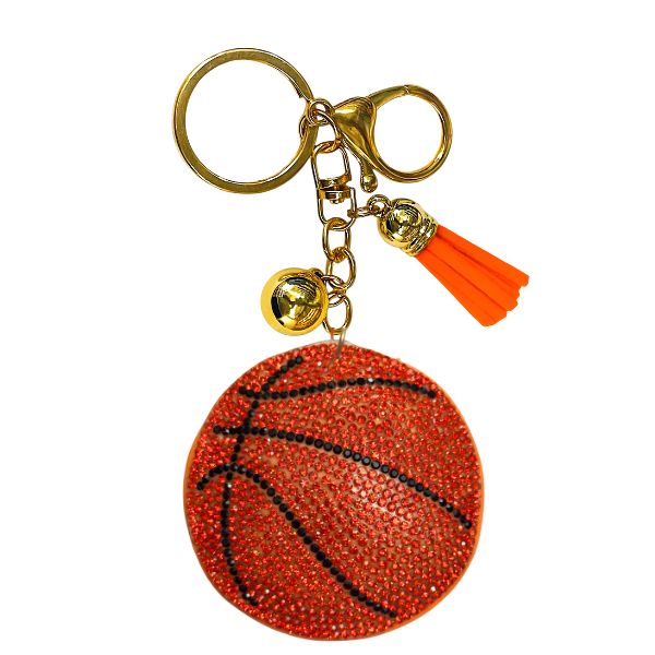 Rhinestone Keychain | Sports Basketball