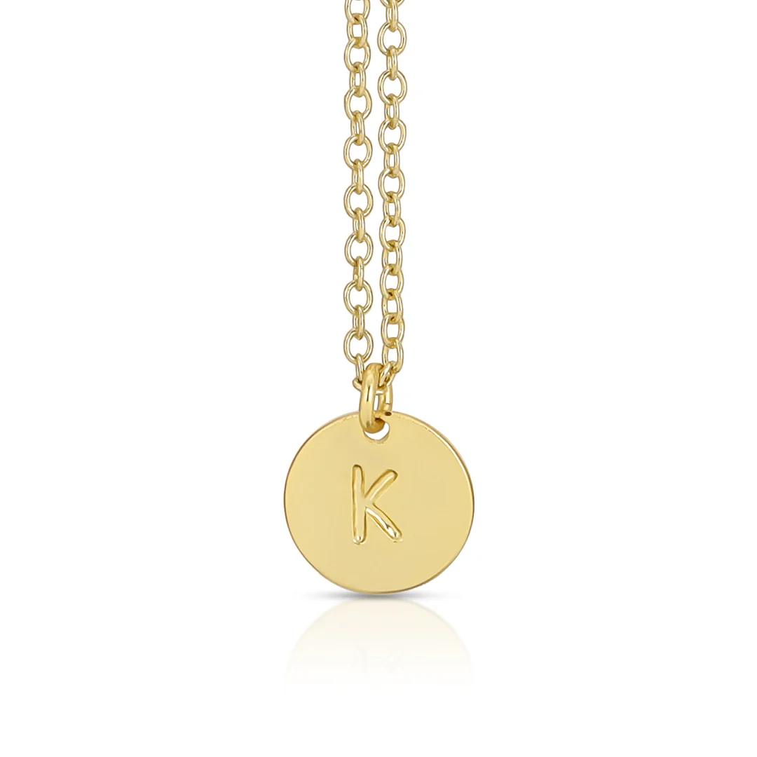 Letter Disc Necklace