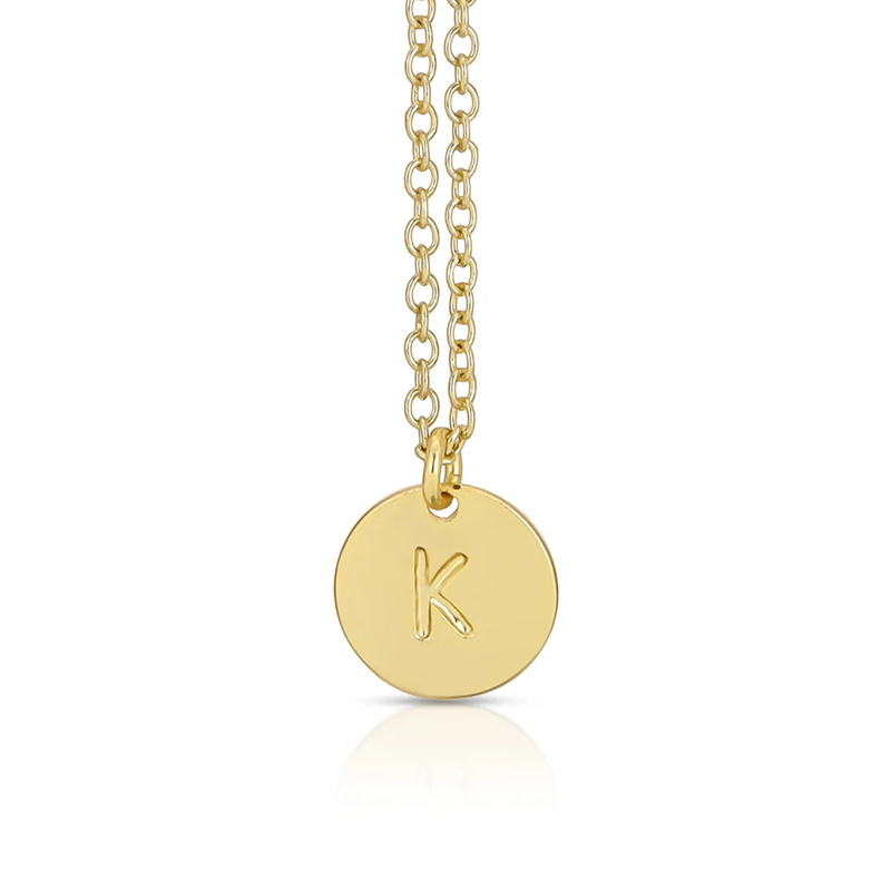 Letter Disc Necklace