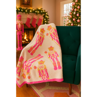 Pink Nutcracker Luxe Throw Blanket