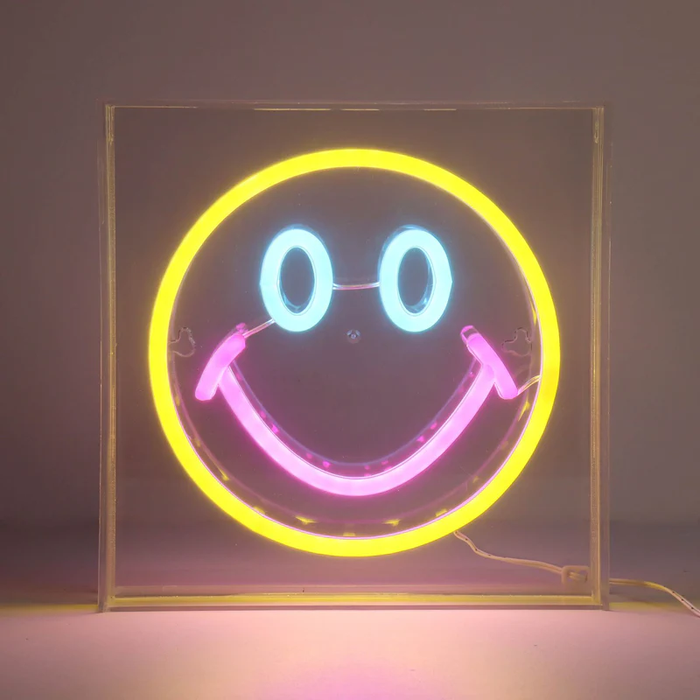 Neon Desktop & Wall Sign - Smiley