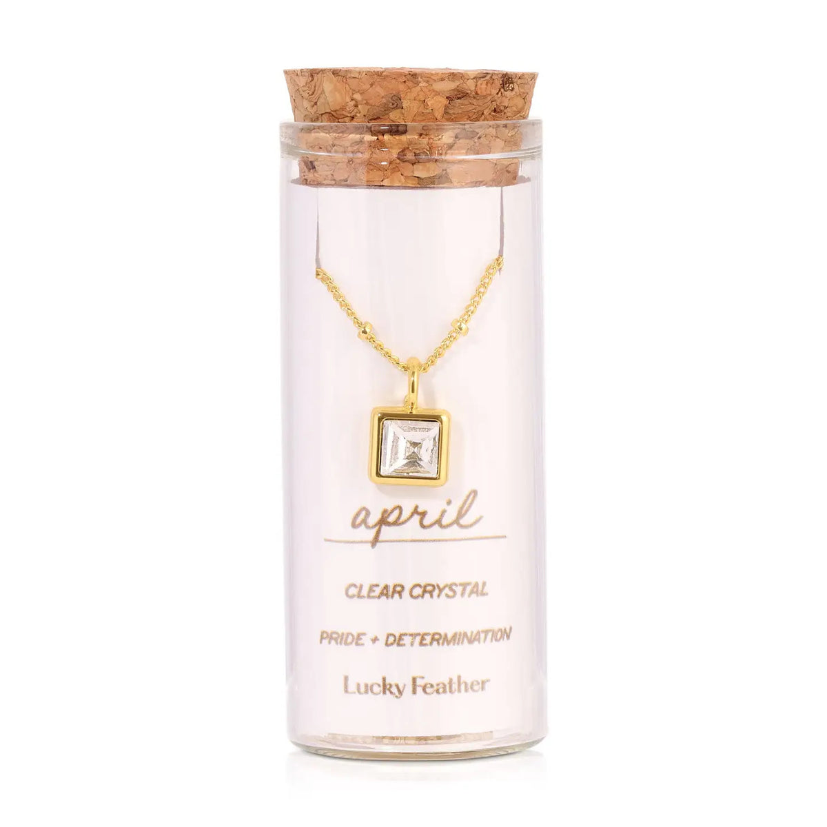Gold Birthstone Bottle Necklace