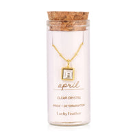 Gold Birthstone Bottle Necklace