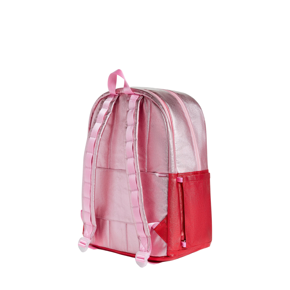 Kane Double Pocket Large Backpack - Pink/Red Colorblock