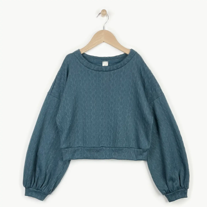 L/S Balloon Sleeve Pull Over