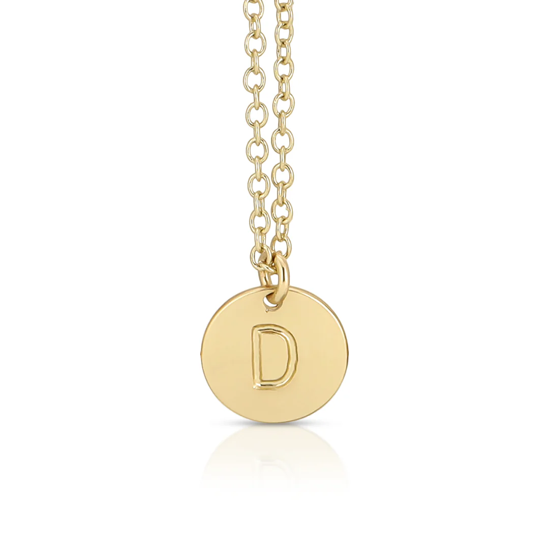 Letter Disc Necklace