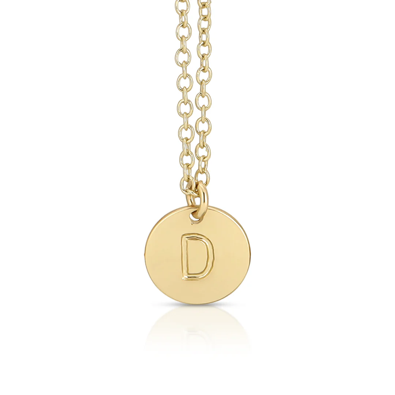 Letter Disc Necklace