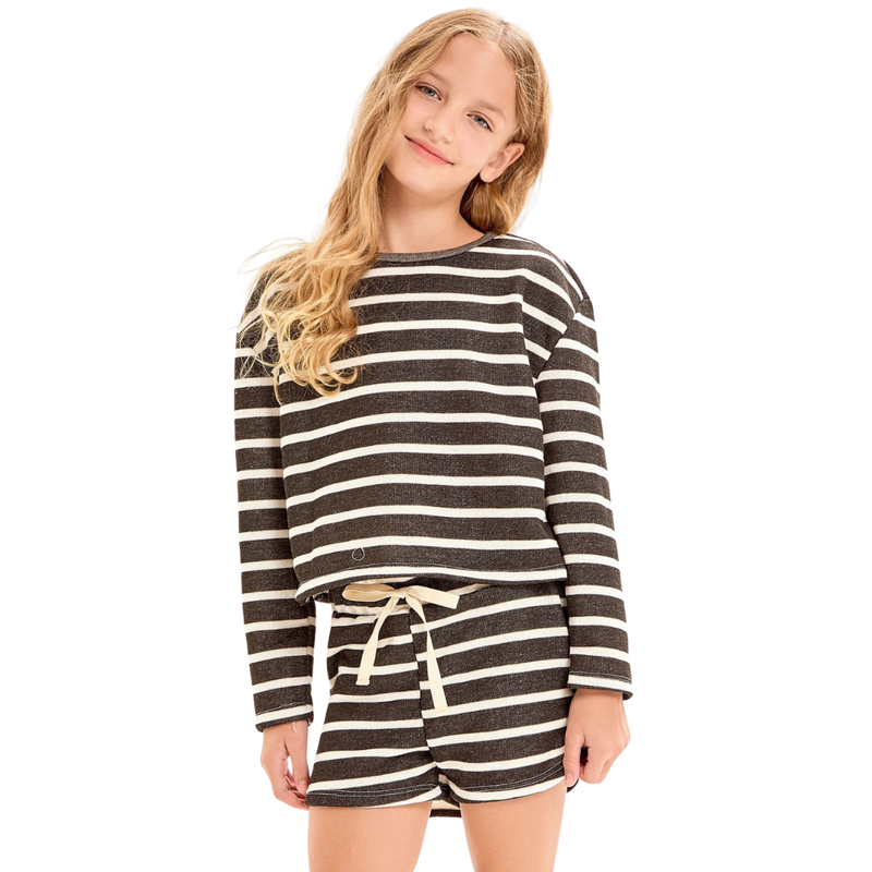 Stripe French Terry Short