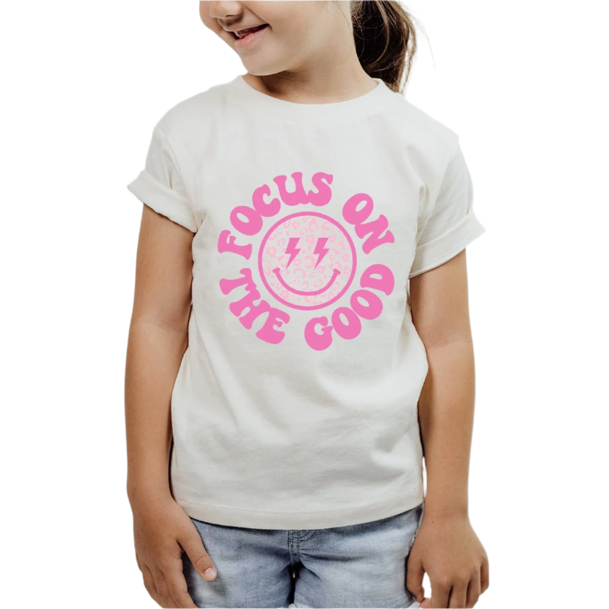 Focus On The Good Smiley Kids Graphic Tee