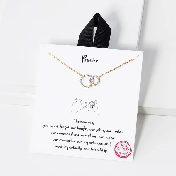 Bubble Letter Mini Charm Necklace