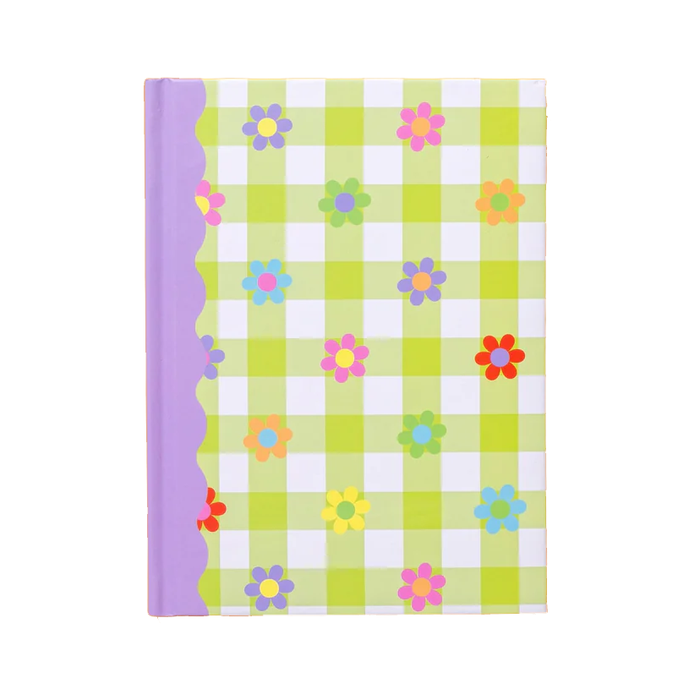 Green Gingham w/ Flowers Notebook