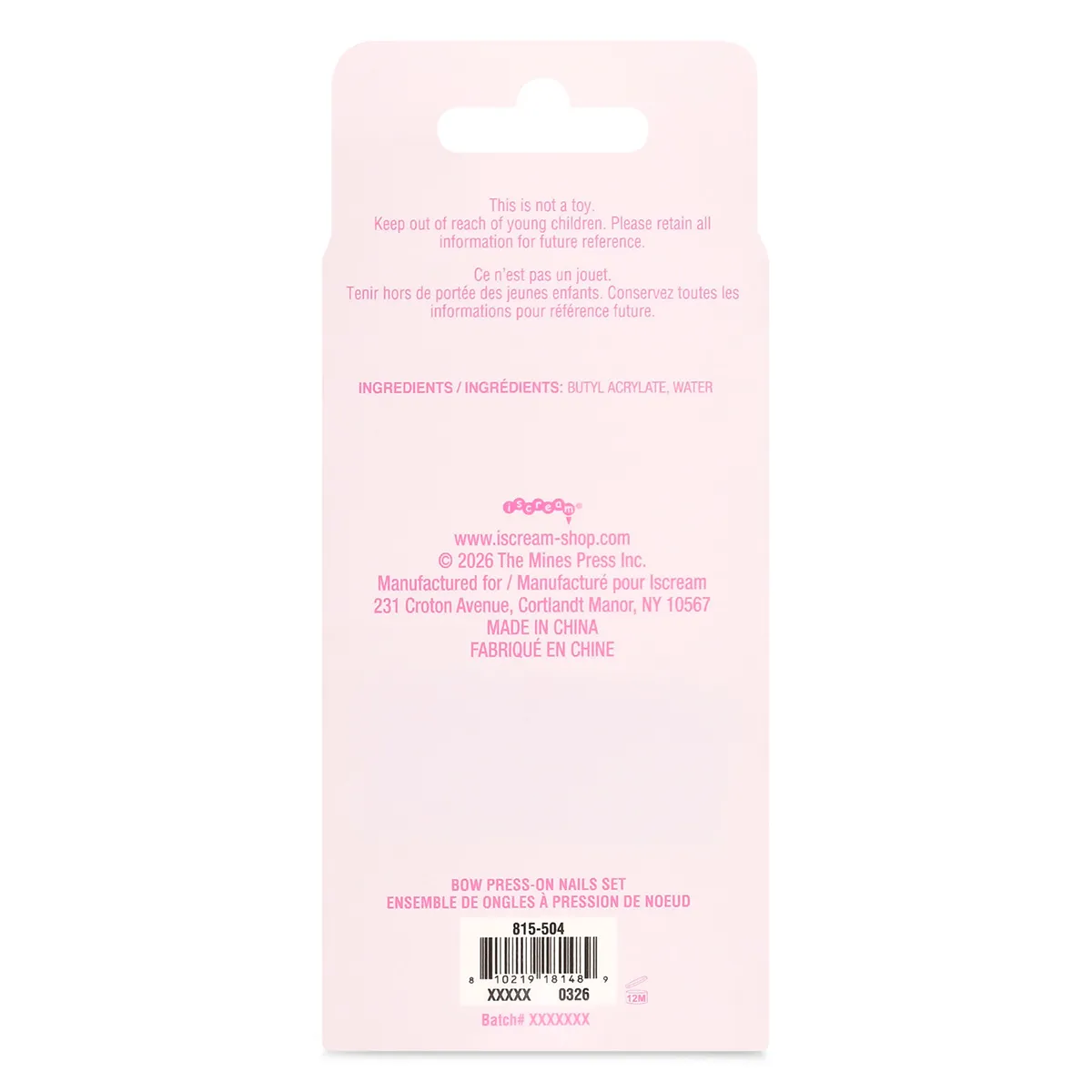 Bow Press On Nails