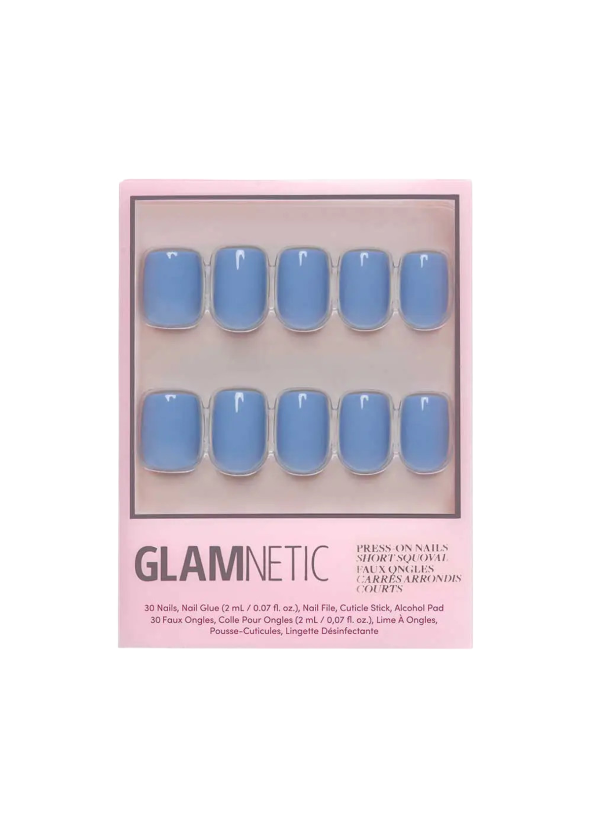 Cashmere Blue Press-On Nails Holiday | Short Squoval