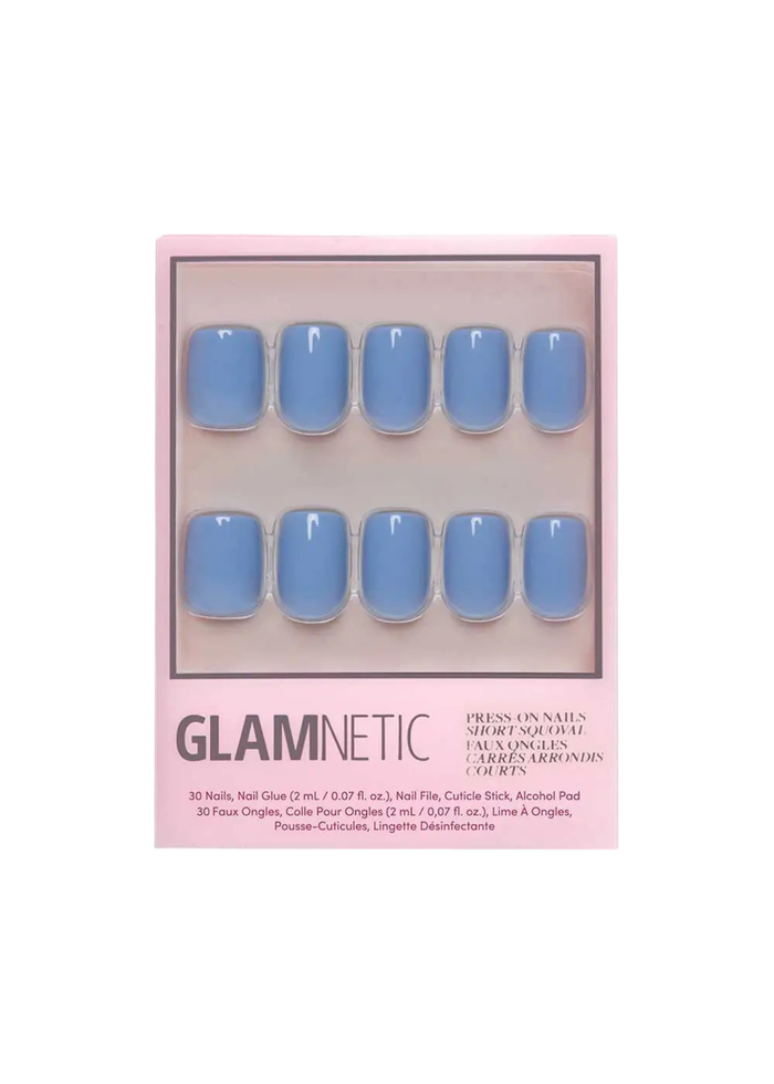 Cashmere Blue Press-On Nails Holiday | Short Squoval