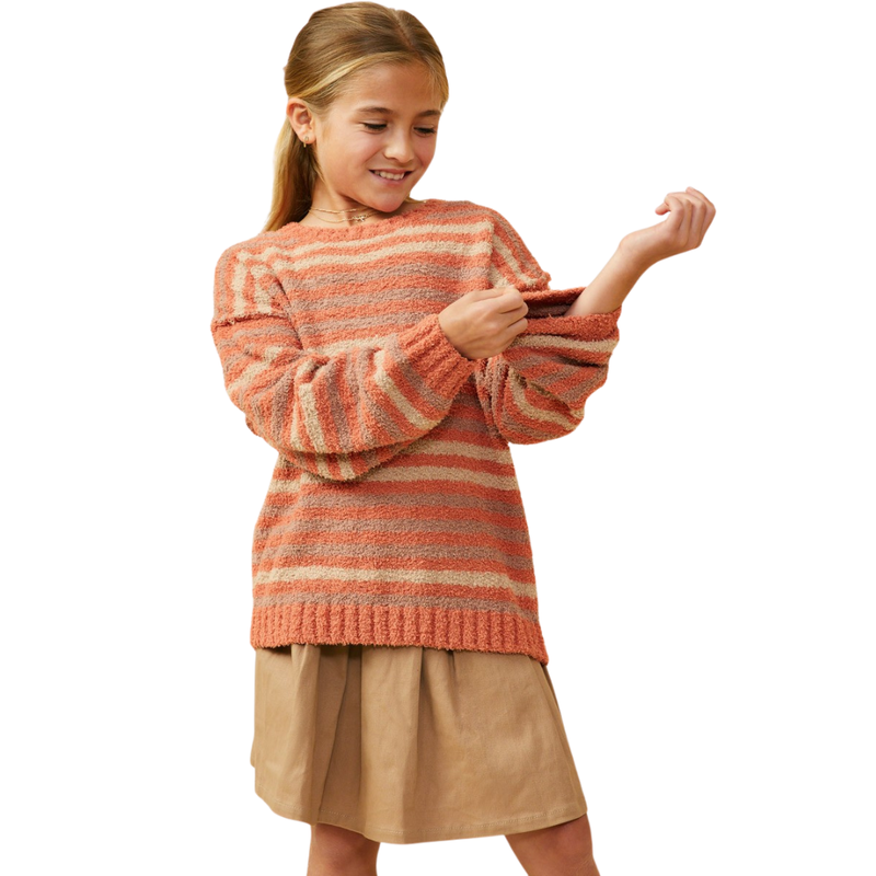 Soft Multicolor Stripe Pullover Sweater