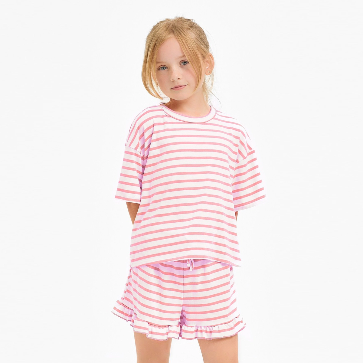 Stripe Ruffle Shorts