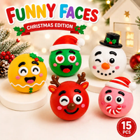 Build Your Own Funny Faces Squishy Balls — Christmas