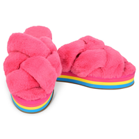 Furry Platform Slippers