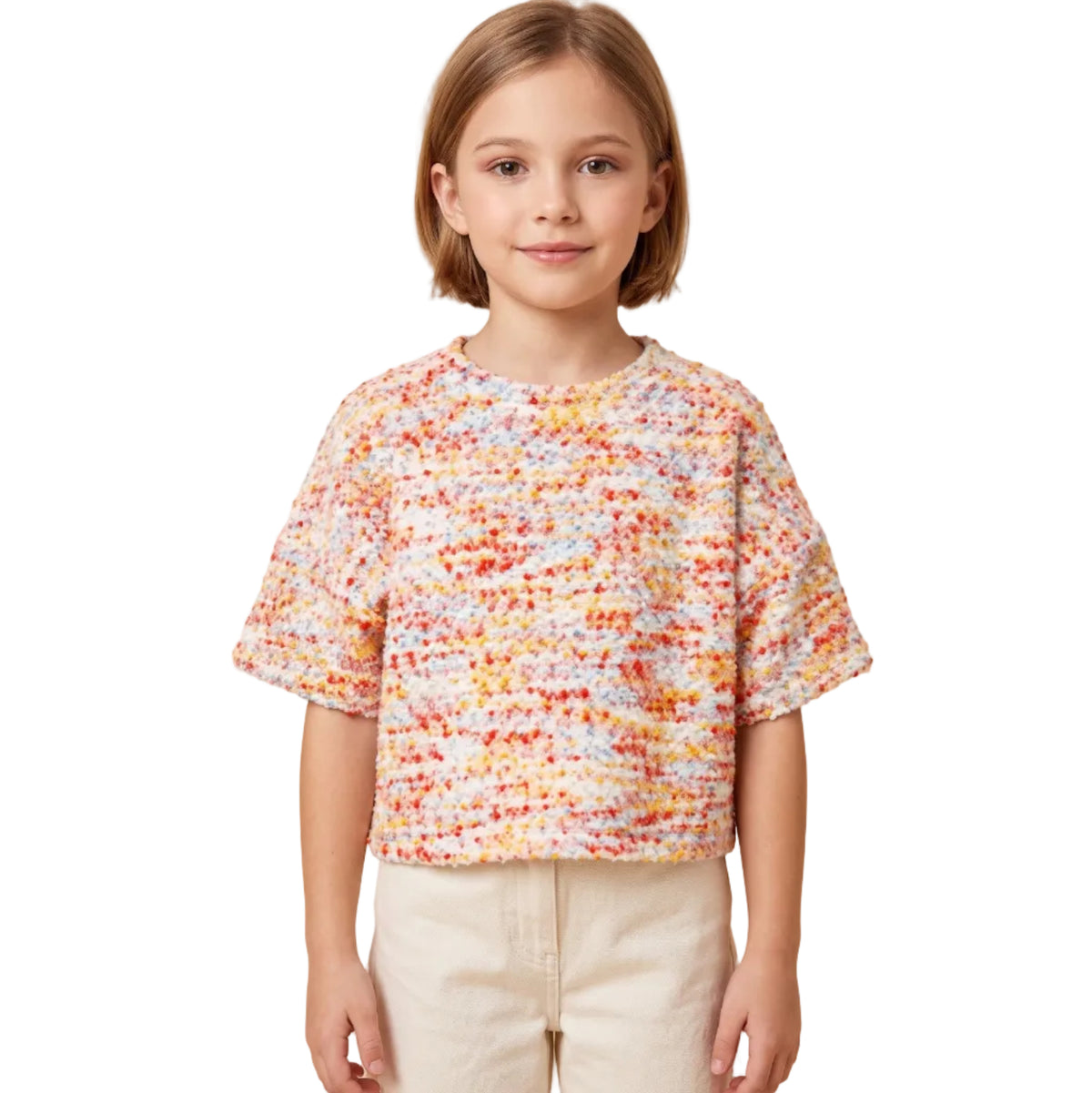 Multi Color Knit Boxy Top