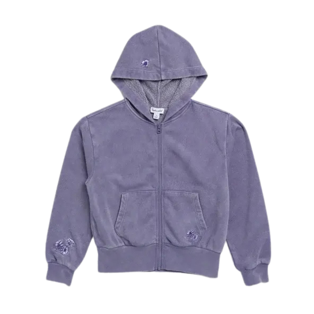 Floral Haze Zip Up Hoodie