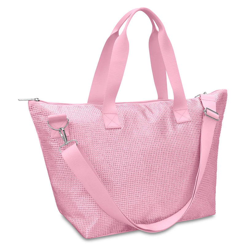 Pink Rhinestone Overnight Bag