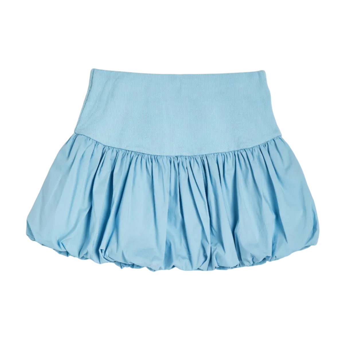 Knit Waist Balloon Puff Skirt