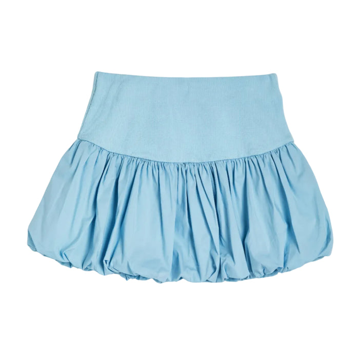 Knit Waist Balloon Puff Skirt