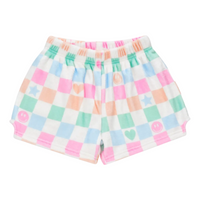 Pretty Smile Check Plush Shorts