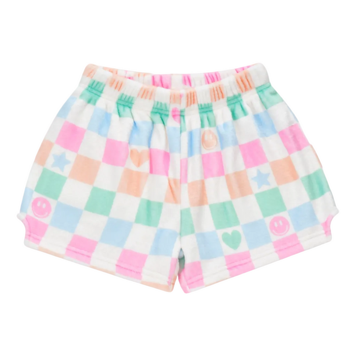 Pretty Smile Check Plush Shorts