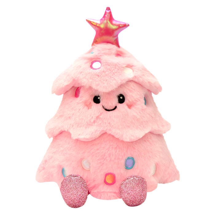 Glitter Pink Christmas Tree Plush