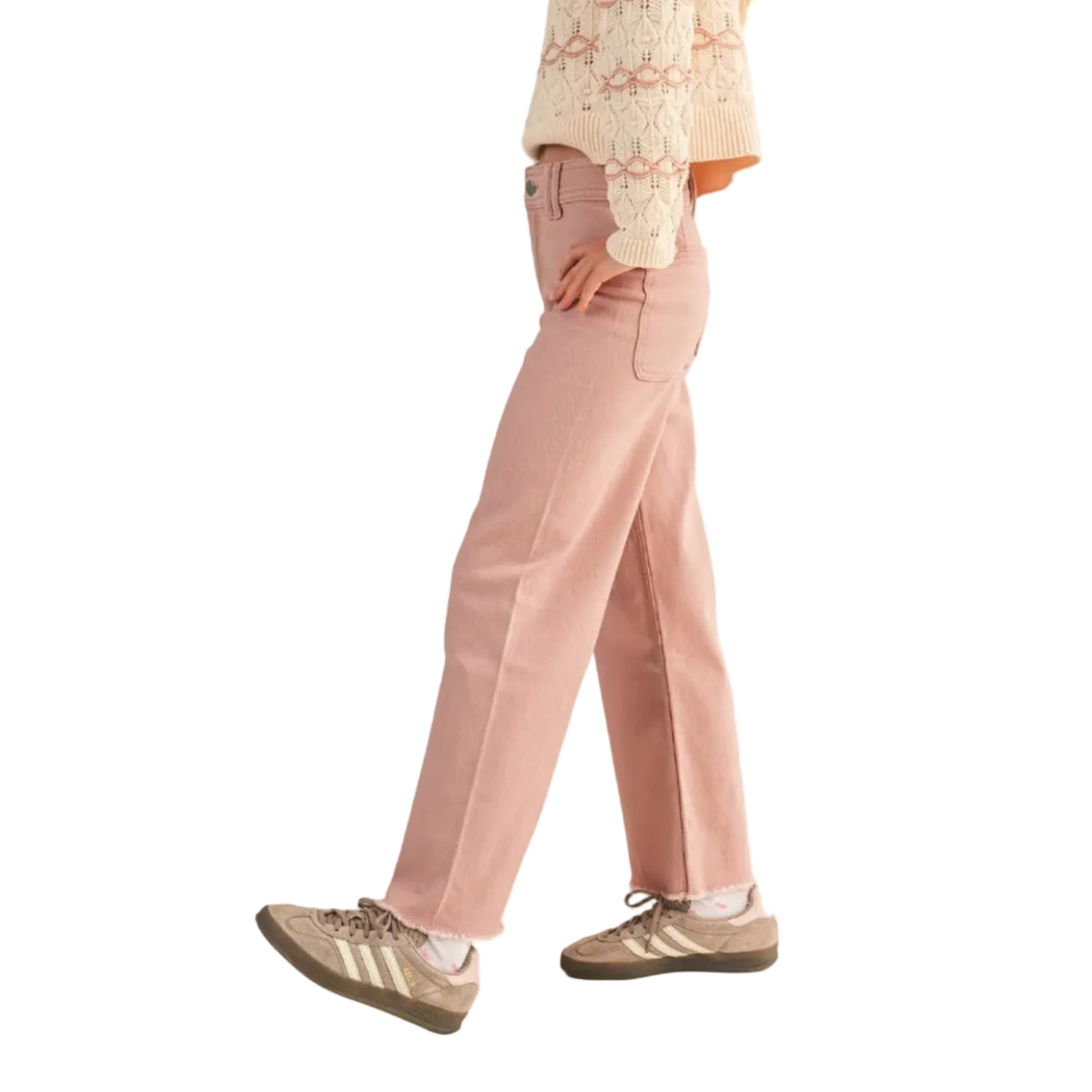 Wide Leg Denim Pants