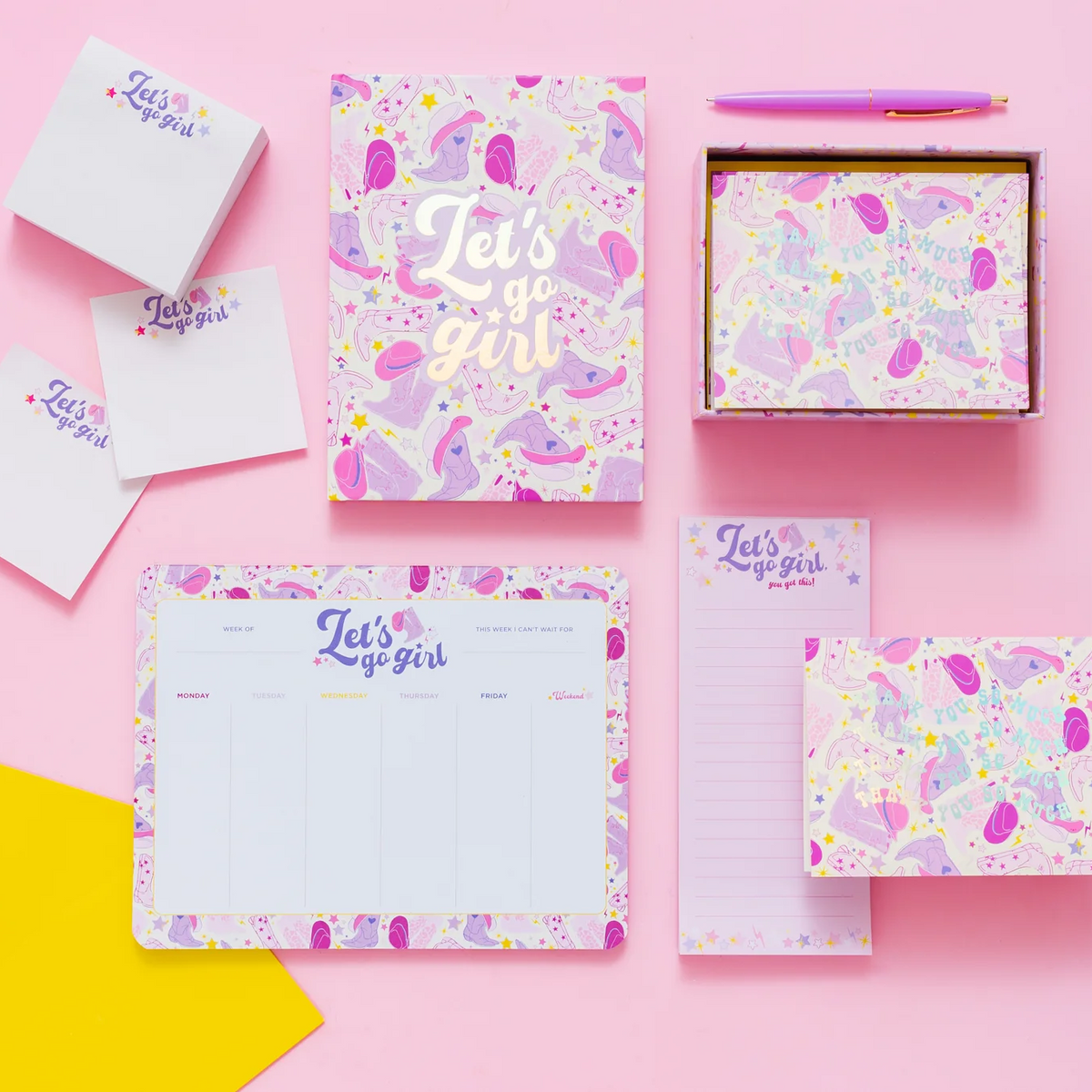 Let's Go Girl Sticky Reminder Pad