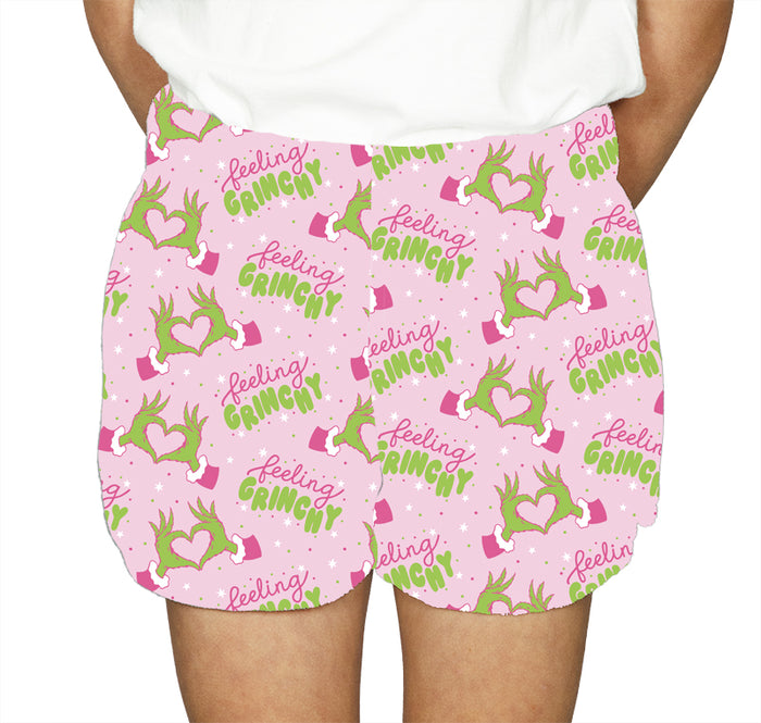 Feelin Grinchy Fuzzy Shorts