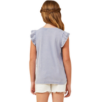 Ribbed Flutter Sleeve Tank