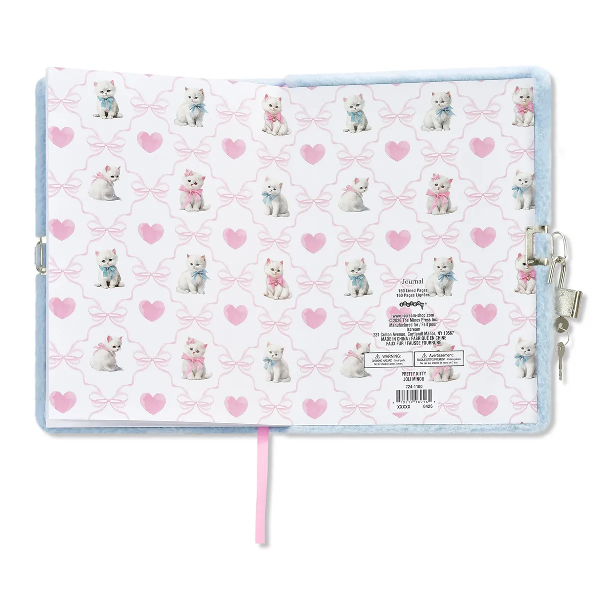 Pretty Kitty Lock and Key Journal