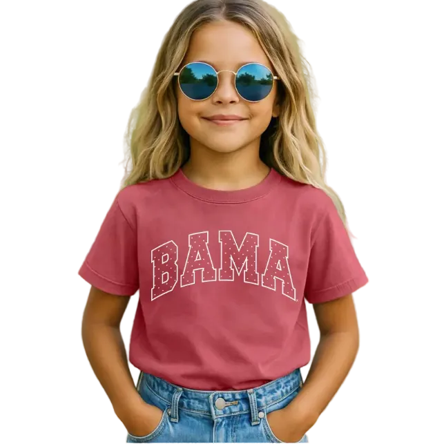 Children's Bama Polka Dot Puff Tee