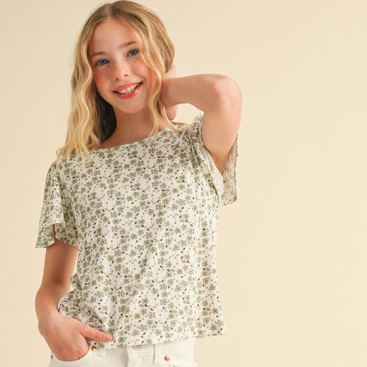Round Neck Boxy Cropped Top
