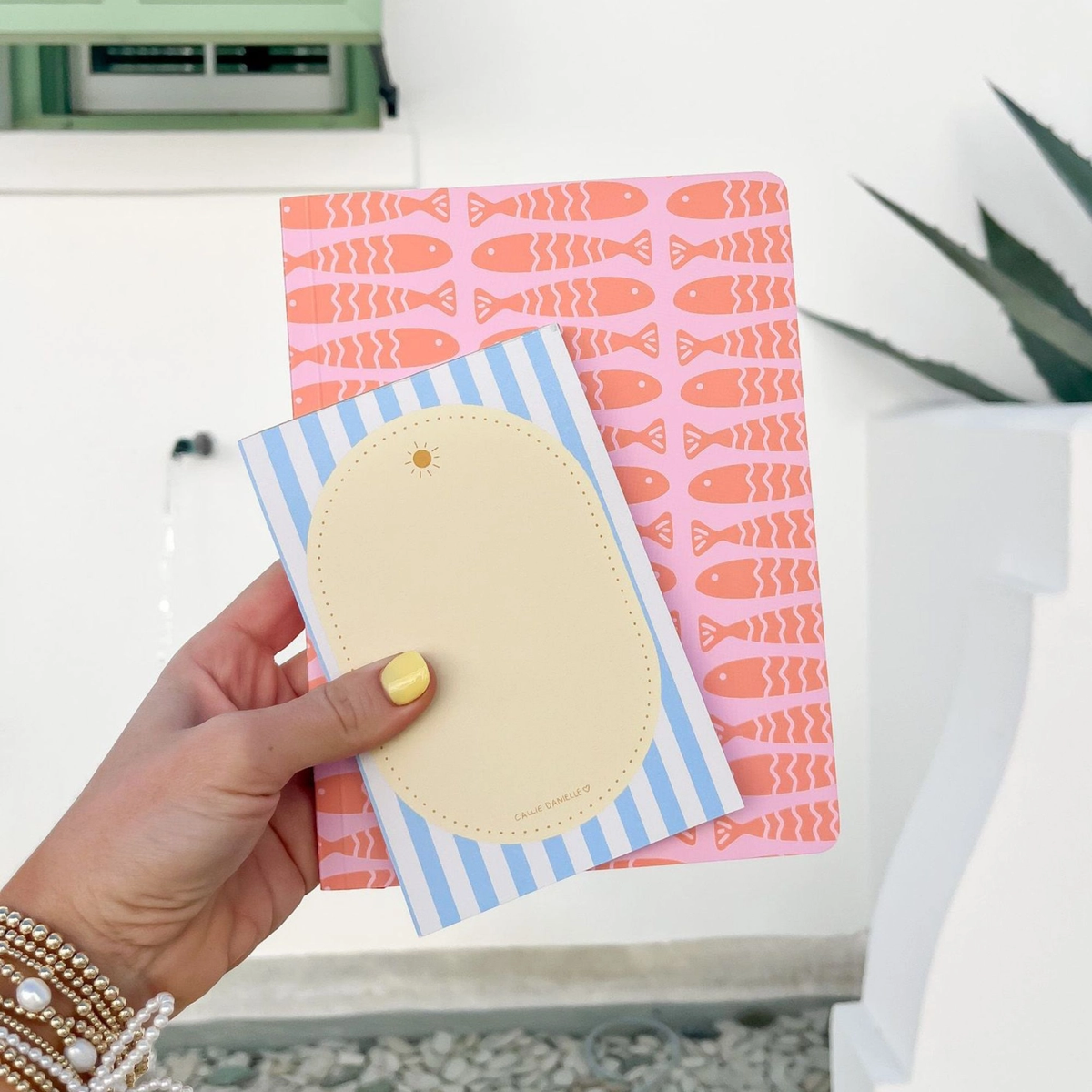Sunny Striped 4x6 Notepad