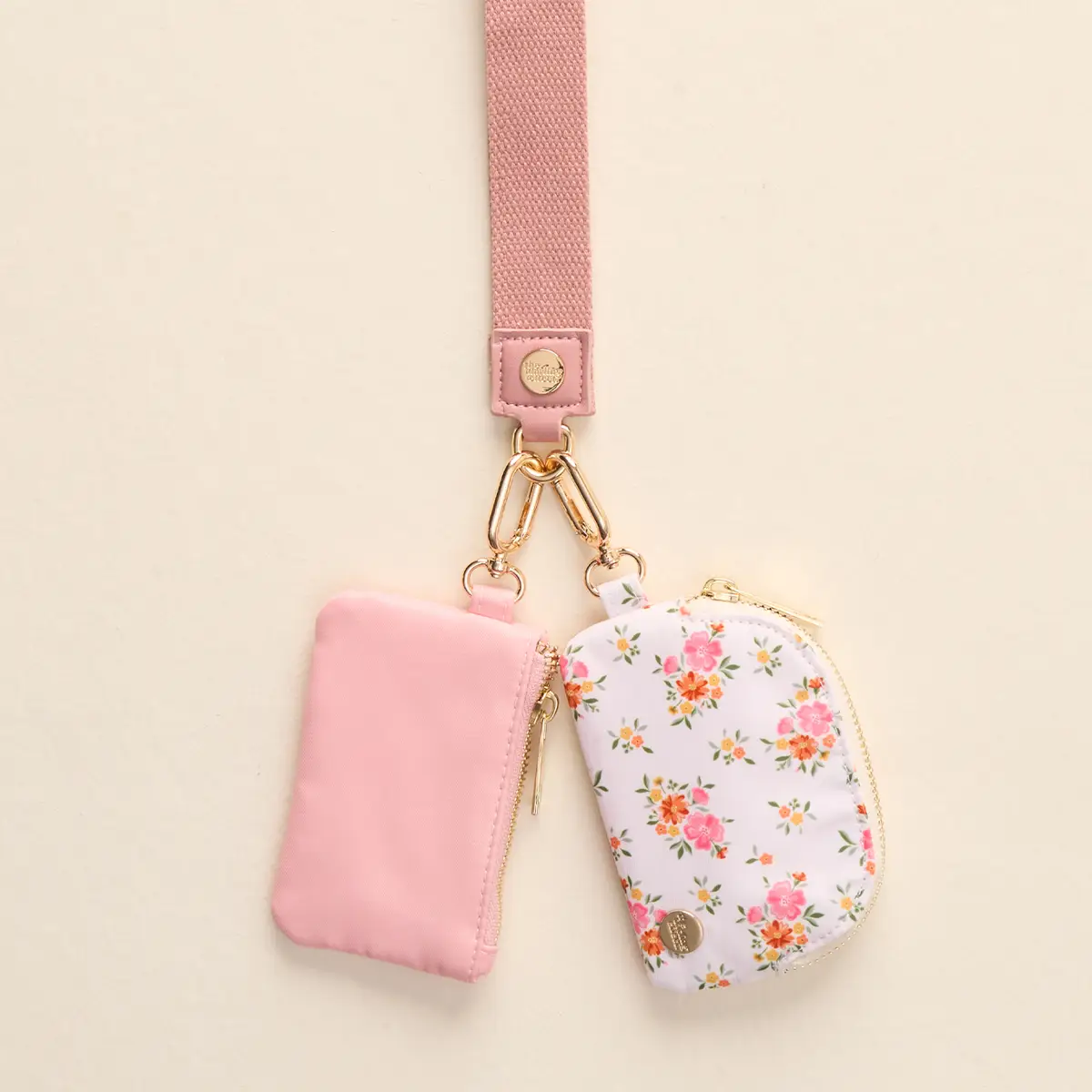 Sicily Stripes Pink Dynamic Duo Pouch Wristlet