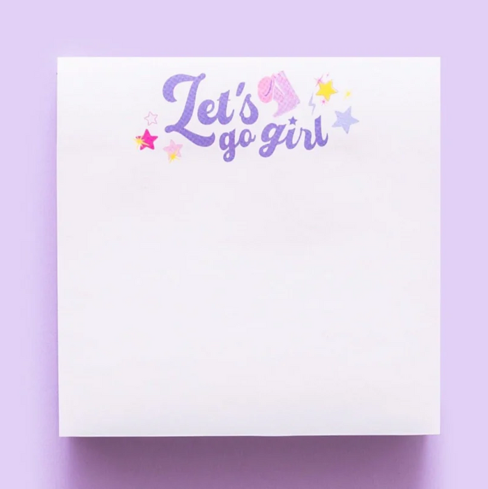 Let's Go Girl Sticky Reminder Pad