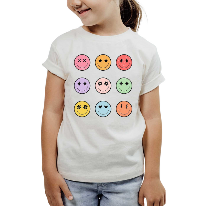 Colorful Smile Gird Kids Tee