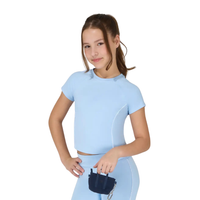 Girls Contrast Piping Top