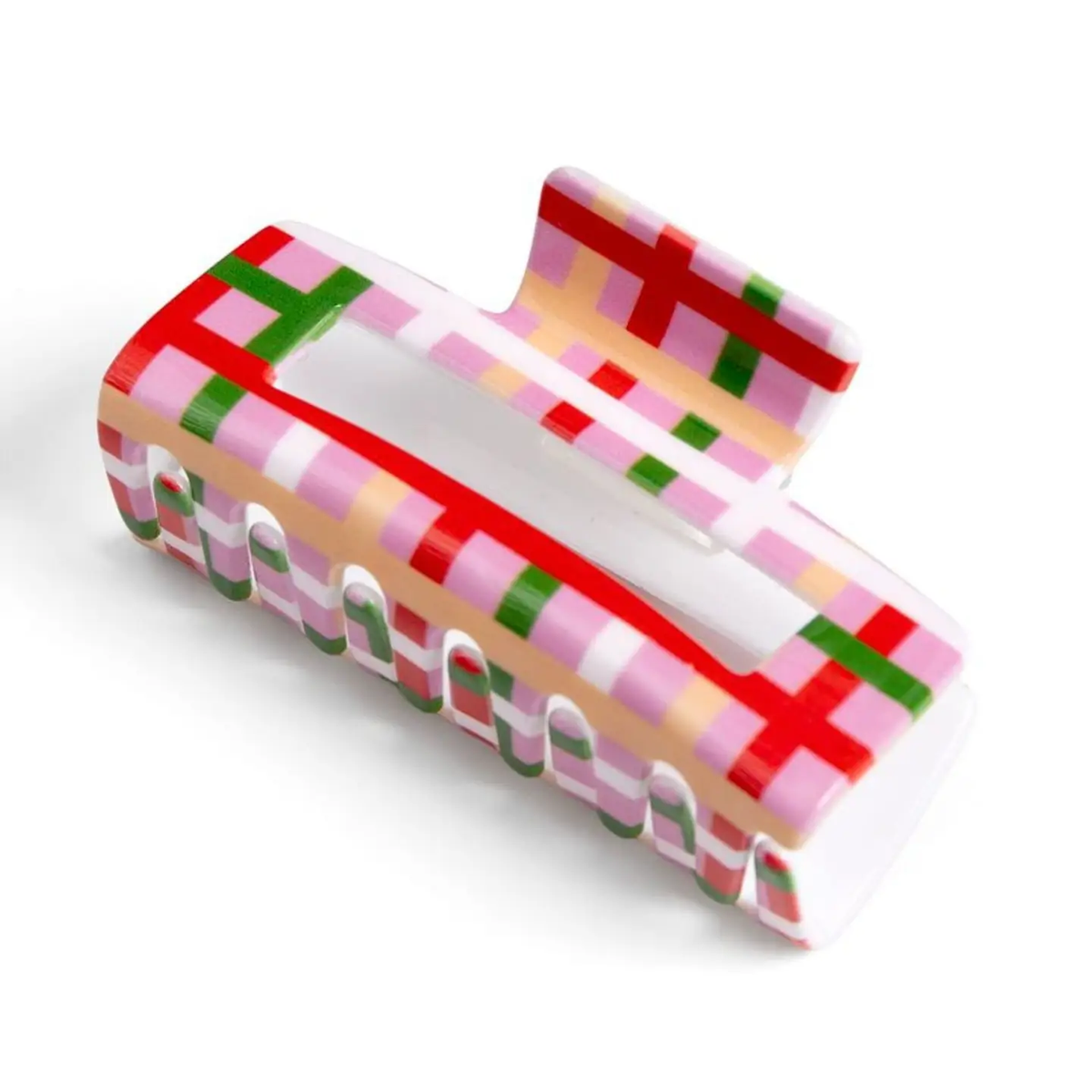 Plaid Christmas Claw Hair Clip