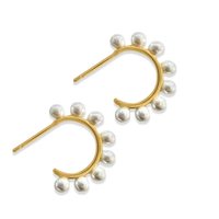 Micro Hugs Pearl | Gold Vermeil