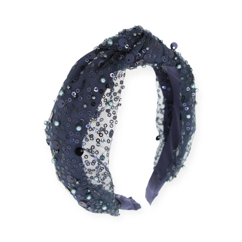 Crystallized Pearl / Sequin Knot Headband