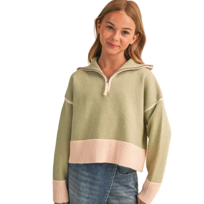 Half Zip Collar Sweater