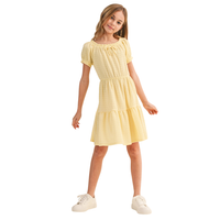 Puff Sleeve Tiered Dress