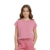 Washed Side Bow Detail T-Shirt