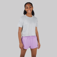 Girls Super Soft Boxy Scuba Short - Lilac Breeze